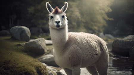 Llama in the zoo. Llama in the zoo.の素材
