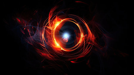 Futuristic technology background ready for presentation or design artwork. Abstract fractal. 3D rendering.の素材