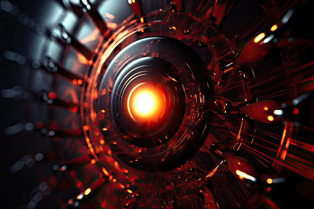 3D rendering of abstract technology concept background ready for banner or posterの素材