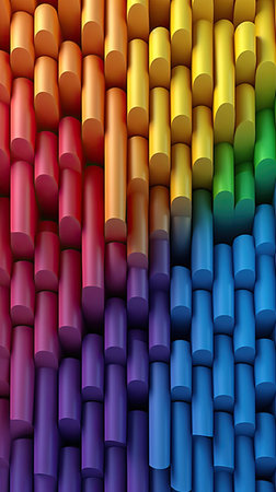 Colorful abstract background. 3d rendering, 3d illustration.の素材