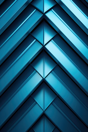 Abstract blue background with triangles. 3d rendering, 3d illustration.の素材