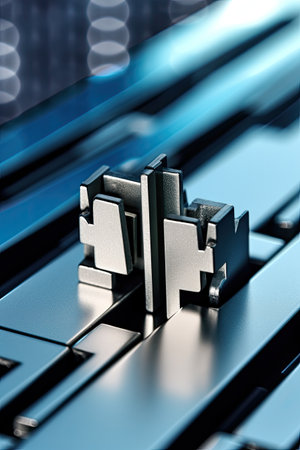 3d render of computer keyboard, closeup of computer keyboard keysの素材