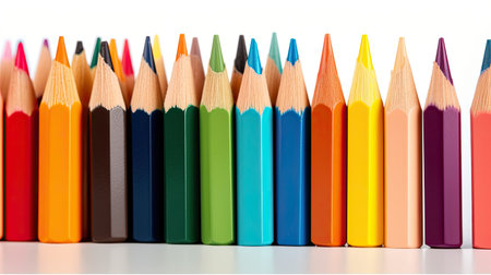 Colorful pencils isolated on white background. Back to school.の素材