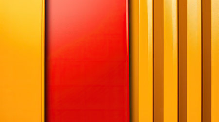 Orange and red metal background with vertical stripes. Abstract background for design.の素材