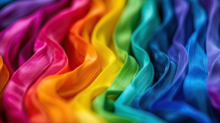 Multicolored crumpled fabric as background. Close-upの素材