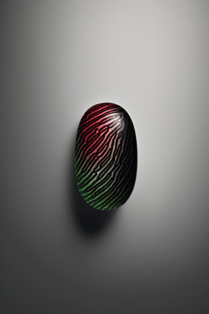 Easter egg with zebra print on gray background. 3d renderの素材