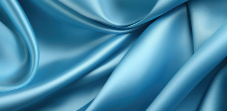 Smooth elegant blue silk or satin texture can use as backgroundの素材