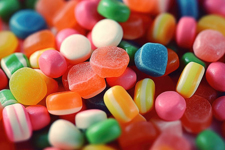 Colorful candies background. Top view. Close-up.の素材