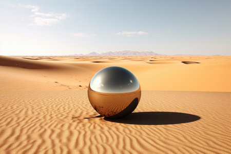 a sphere in the desertの素材