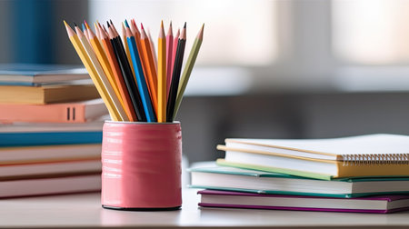 a cup with pencils in itの素材
