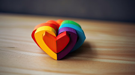 a heart shaped wooden blocksの素材