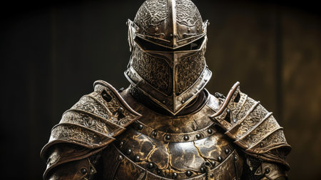 a person wearing a metal armorの素材