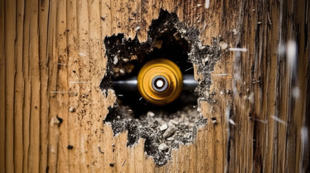 a hole in a woodの素材