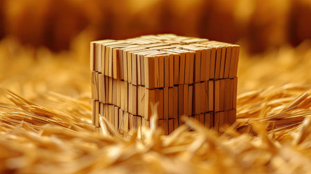 a stack of wooden sticksの素材