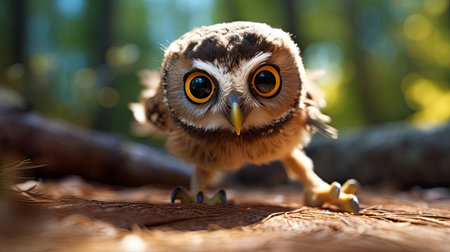a close up of an owlの素材