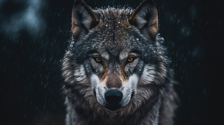 a wolf in the rainの素材
