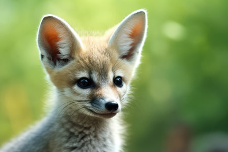 a close up of a foxの素材
