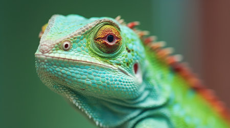 a close up of a lizardの素材