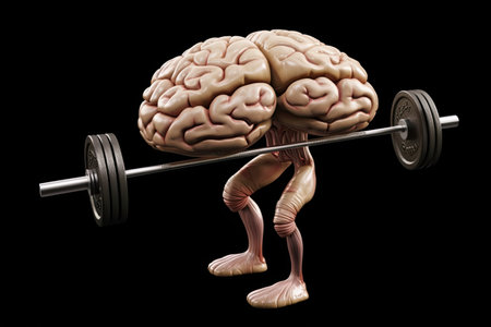 a human brain lifting weightsの素材
