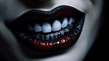 a close up of a woman's lipsの素材