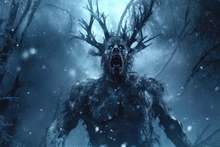 a person with a tree trunkの素材