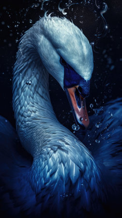 a close up of a birdの素材