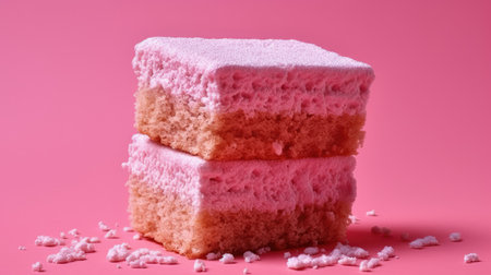 a stack of pink and white cakeの素材