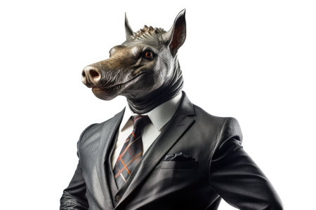 a person in a suit and tieの素材