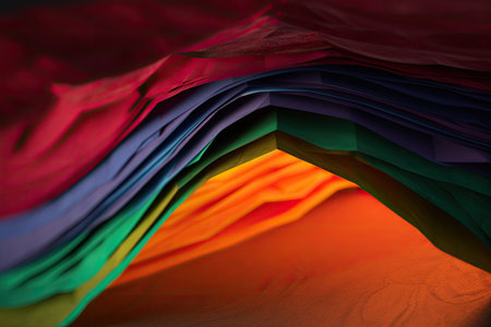 a rainbow colored paperの素材