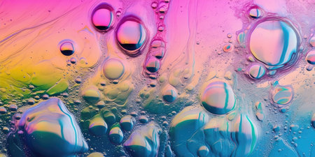a colorful liquid with bubblesの素材