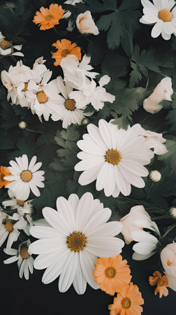 a group of white flowersの素材