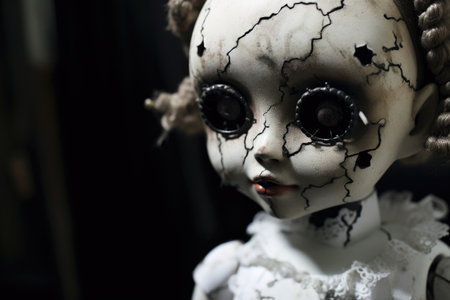 a close up of a dollの素材