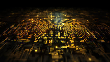 a close up of a circuit boardの素材