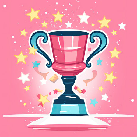 a cartoon of a trophyの素材