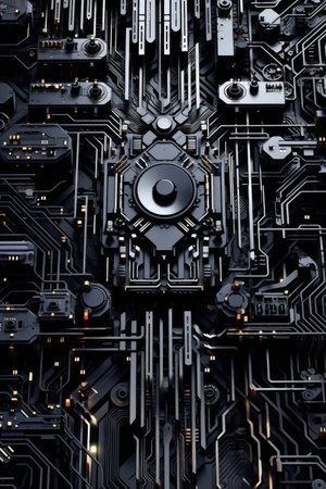a black and silver machineの素材