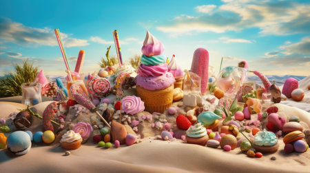 a large pile of candyの素材
