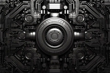 a close up of a machineの素材