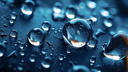 water droplets on a surfaceの素材