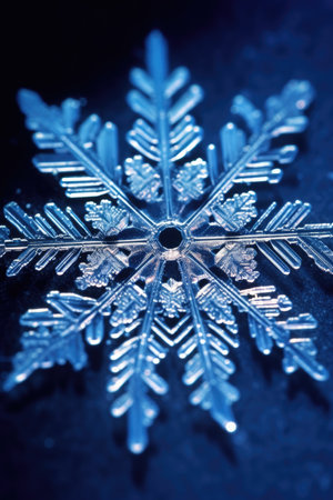 a close up of a snowflakeの素材