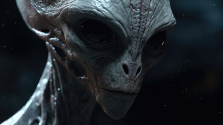 a close up of a alienの素材