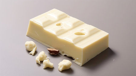 a white block of chocolate with a bite taken out of itの素材
