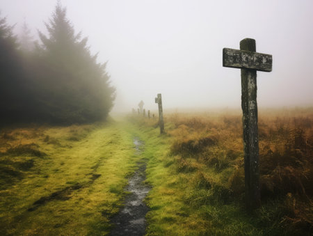 a wooden sign on a trailの素材
