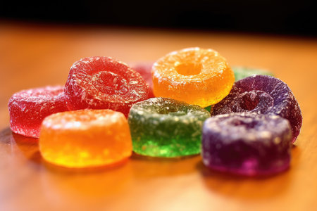 a group of colorful candyの素材
