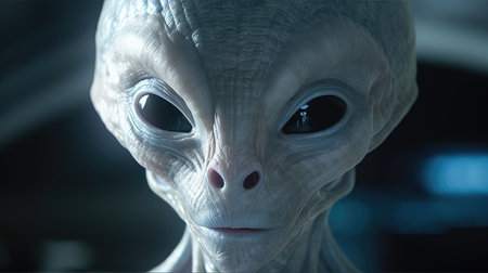 a close up of a alienの素材