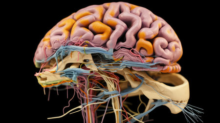 a human brain with many veinsの素材