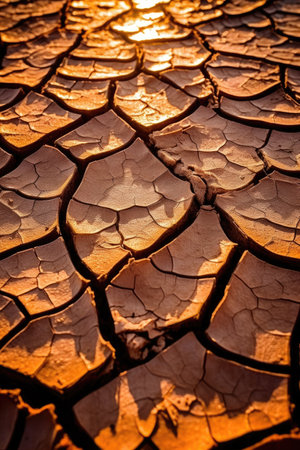 a close up of cracked earthの素材