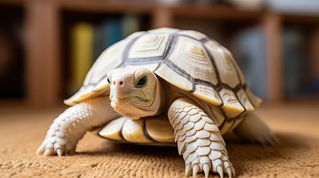 a close up of a turtleの素材