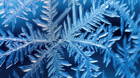 a close up of a snowflakeの素材