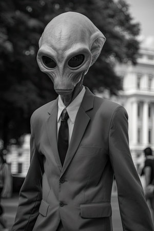 a person in a suit and tieの素材