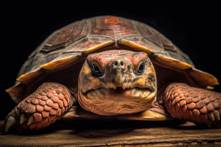 a close up of a turtleの素材